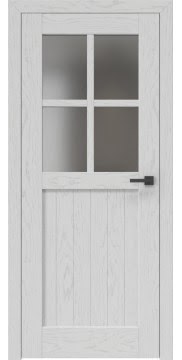 Дверь межкомнатная, RL005 (шпон ясень серый, остекленная)