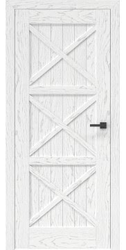 Межкомнатная дверь Лофт, RL006 (шпон ясень белый с патиной, глухая)