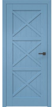 Одностворчатая дверь в стиле кантри, RL006 (эмаль по шпону RAL 5024)
