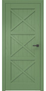 Межкомнатная дверь, RL006 (шпон ясень RAL 6011)
