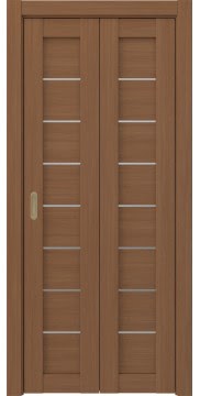 Складная дверь RM003 (экошпон «орех», матовое стекло) — 17011
