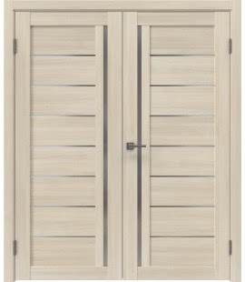 Распашная двустворчатая дверь RM004 (экошпон «капучино», сатинат) — 15152