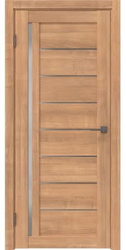 Межкомнатная дверь, RM004 (экошпон миндаль, со стеклом)