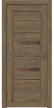 Межкомнатная дверь RM010 (экошпон «дуб антик» / стекло бронзовое) — 0108