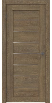 Межкомнатная дверь, RM016 (экошпон дуб антик, матовое стекло)