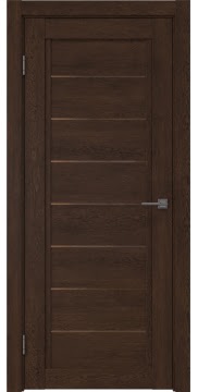 Межкомнатная дверь RM016 (экошпон «дуб шоколад» / стекло бронзовое) — 0207
