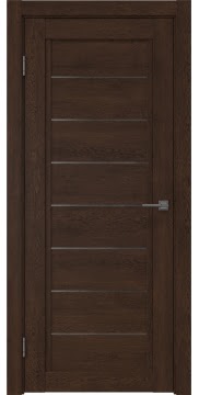 Межкомнатная дверь RM016 (экошпон «дуб шоколад» / стекло графит) — 0208