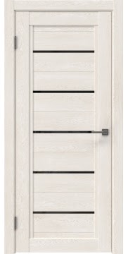 Межкомнатная дверь RM017 (экошпон «белый дуб» / лакобель черный) — 1021