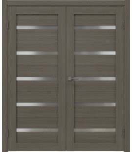 Двустворчатая дверь RM020 (экошпон грей, матовое стекло)