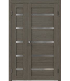 Полуторная дверь RM020 (экошпон грей, матовое стекло)