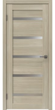 Дверь в стиле модерн, RM020 (экошпон дуб дымчатый, со стеклом)