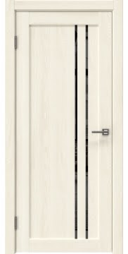 Межкомнатная дверь, техно, RM023 (экошпон ясень крем, зеркало тонированное)