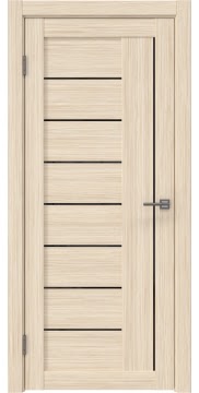 Межкомнатная дверь RM025 (экошпон «беленый дуб FL‎», лакобель черный) — 9148