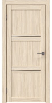 Межкомнатная дверь, техно, RM036 (экошпон беленый дуб FL, матовое стекло)