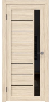 Влагостойкая дверь с ПВХ покрытием, RM037 (цвета беленый дуб FL, остекленная)