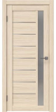 Межкомнатная дверь, RM037 (экошпон беленый дуб FL, матовое стекло)