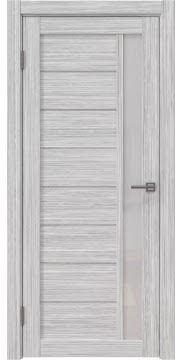 Дверь межкомнатная, RM037 (экошпон серый дуб FL, лакобель белый)