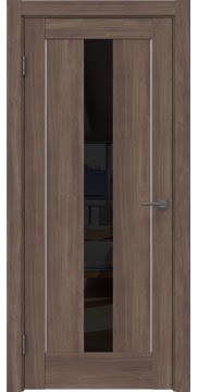 Межкомнатная дверь RM043 (экошпон «античный орех» / лакобель черный) — 0968