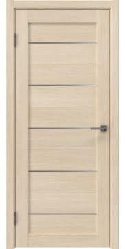 Межкомнатная дверь, RM050 (экошпон лиственница кремовая, со стеклом)