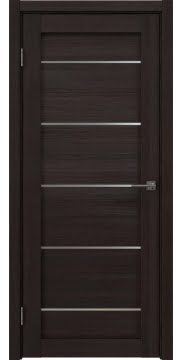 Межкомнатная дверь RM050 (экошпон орех темный рифленый, матовое стекло) — 6423