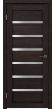 Дверь со вставками, RM055 (орех темный рифленый, матовое стекло)
