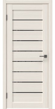 Дверь RM056 (лиственница беленая, с черным стеклом)