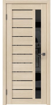 Дверь RM058 (лиственница кремовая, лакобель черный)