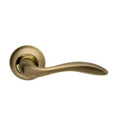 Дверная ручка SELENA-LD19-1ABGP-7 (ЦАМ, бронза – золото)
