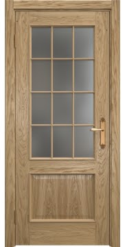 Межкомнатная дверь SK011 (натуральный шпон дуба / матовое стекло) — 5631