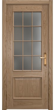 Межкомнатная дверь SK011 (шпон дуб светлый / матовое стекло) — 5671