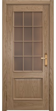 Межкомнатная дверь SK011 (шпон дуб светлый / стекло бронзовое) — 5668
