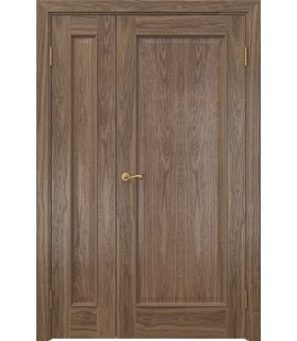 Полуторная дверь SK013 (шпон американский орех, глухая)