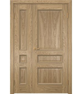 Полуторная дверь SK015 (шпон дуб натуральный, глухая)