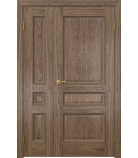Полуторная дверь SK015 (шпон американский орех, глухая)