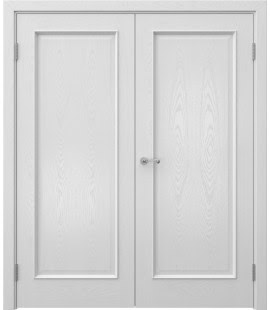 Двустворчатая дверь SK005 (шпон ясень серый, глухая)
