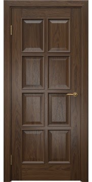 Межкомнатная дверь с филенками, SK016 (шпон мореный дуб)