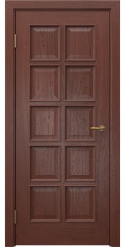 Дверь межкомнатная, SK017 (шпон красное дерево, глухая)