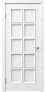 Межкомнатная дверь SK017 (шпон ясень белый) — 6044