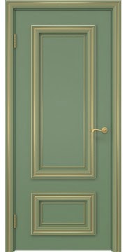 Межкомнатная дверь SK018 (эмаль RAL 6011 патина золото) — 6137