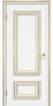 Межкомнатная дверь SK018 (эмаль белая патина золото) — 6132
