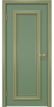 Дверь ПГ, SK019 ( эмаль RAL 6011 патина золотая)