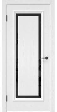 Дверь шпонированная, SK021 (шпон ясень белый, триплекс черный)