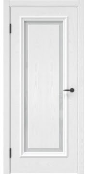 Межкомнатная дверь, SK021 (шпон ясень белый, триплекс белый)