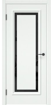Классическая межкомнатная дверь, SK021 (эмаль RAL 9003, триплекс черный)