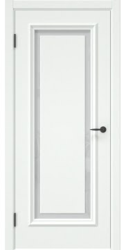 Межкомнатная дверь с филенками, SK021 (эмаль RAL 9003, триплекс белый)