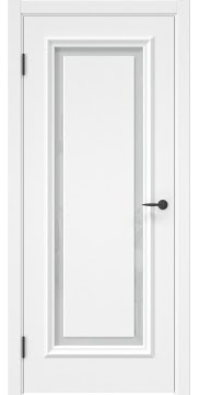 Межкомнатная дверь с парящей филенкой, SK021 (эмаль белая, триплекс белый)