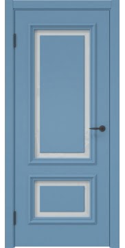 Дверь межкомнатная, SK022 (эмаль RAL 5024, триплекс белый)