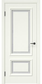 Дверь межкомнатная, SK022 (эмаль RAL 9010, триплекс белый)
