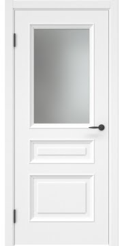 Межкомнатная дверь SK001 (эмаль белая, матовое стекло) — 5006