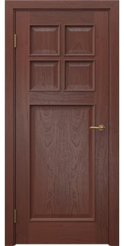 Межкомнатная дверь, SL004 (шпон красное дерево, глухая)